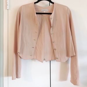 Vintage French Dusty Rose Crop Light Jacket